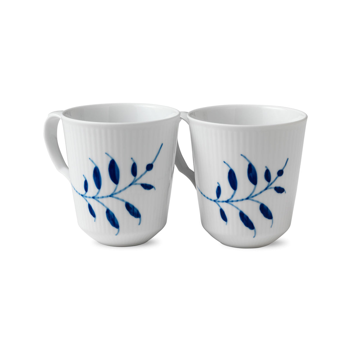 Blue Fluted Mega Cup, 38 cl, 2 pcs